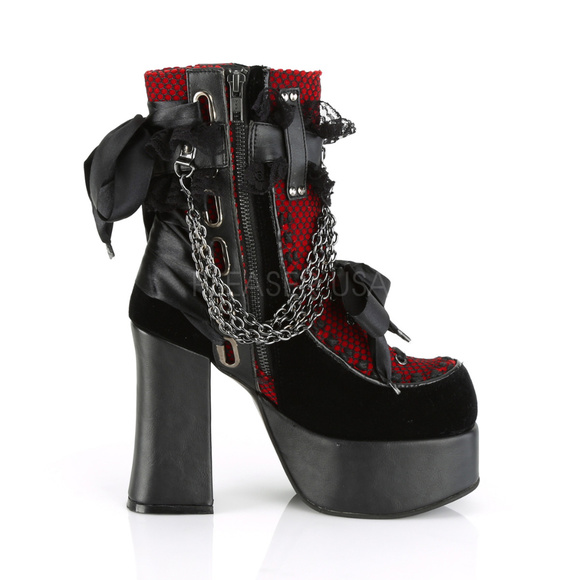 High Heel Gothic Punk Platform Ankle Boots - Picture 4 of 5